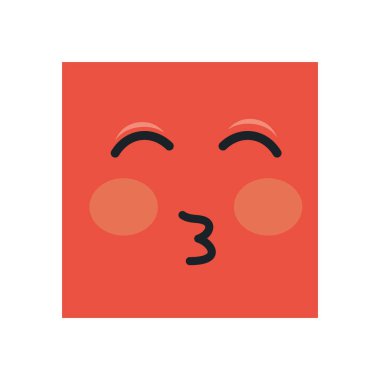 yüz kare surat kawaii stili