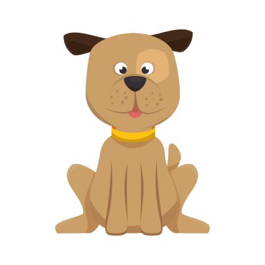 sevimli köpek maskot simgesi