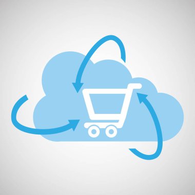 çevrimiçi ortam simgesi alışveriş bulut teknoloji