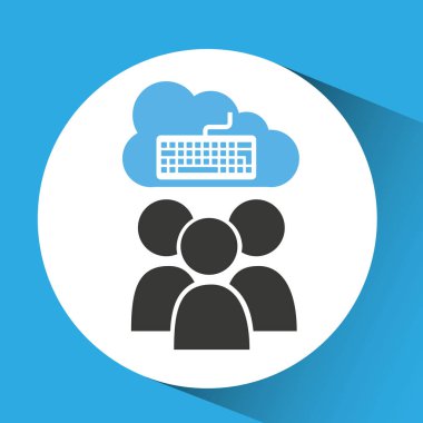 bulut bağlantı sosyal medya klavye