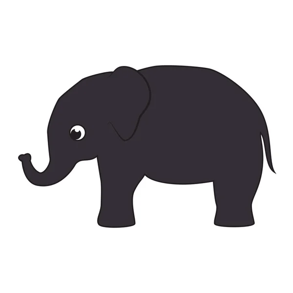 Elefantentier groß isoliert — Stockvektor