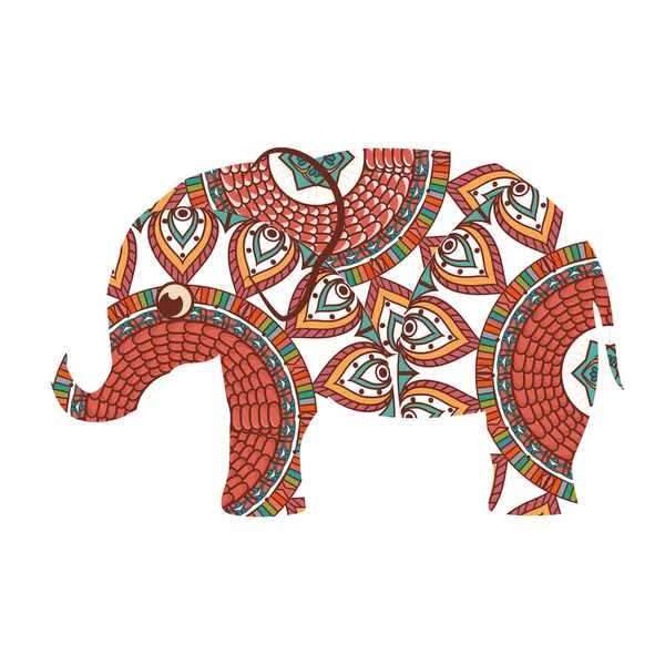 Elefante animal grande aislado — Vector de stock