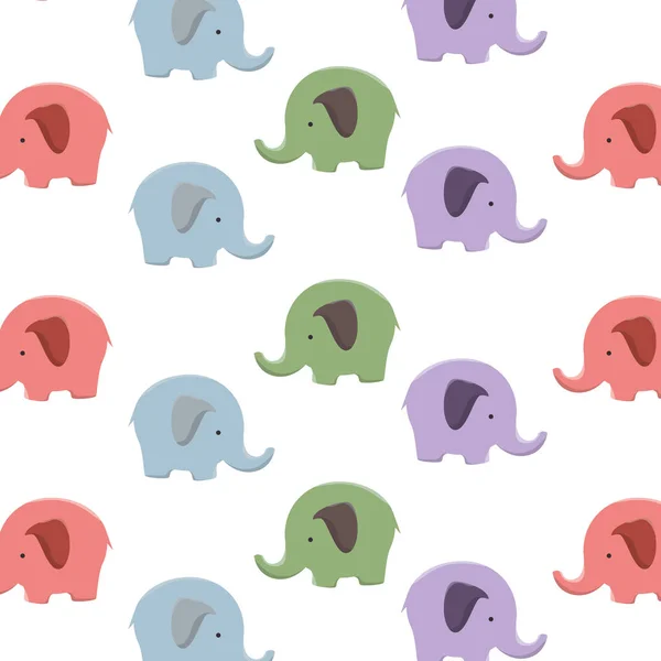 Cute elephant isolated icon — Stock Vector