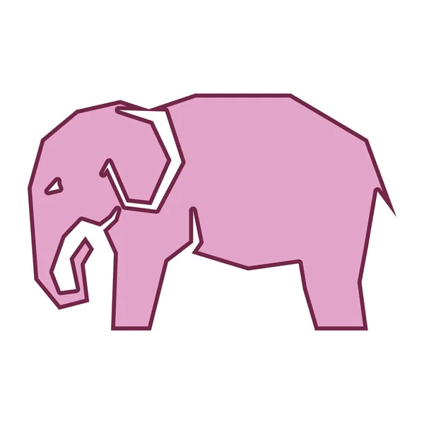 Elefante animal grande aislado — Vector de stock