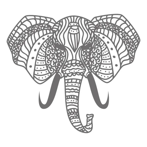 Elephant animal big isolated — Stock Vector