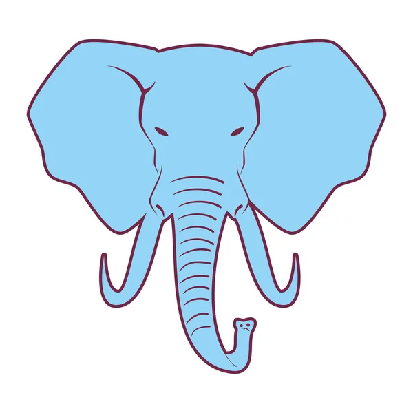 Elefánt állat nagy elszigetelt — Stock Vector