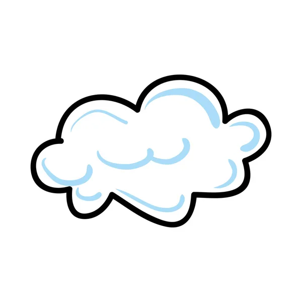 Felhő kiszámítható elszigetelt ikon — Stock Vector