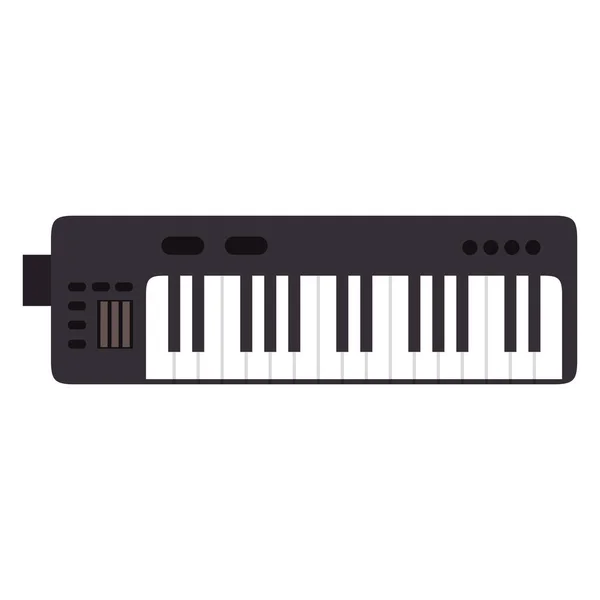 Piano instrument icône musicale — Image vectorielle