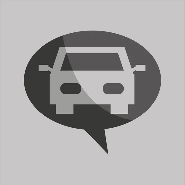 Trafik işareti kavramı simge araba — Stok Vektör