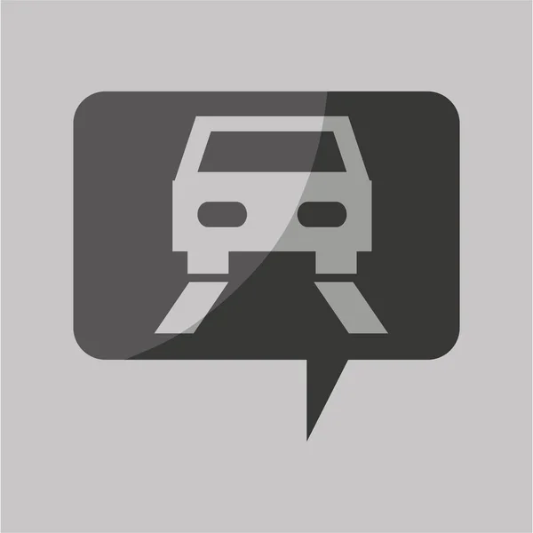 Verkehrszeichen-Konzept Ikone Auto Straße — Stockvektor