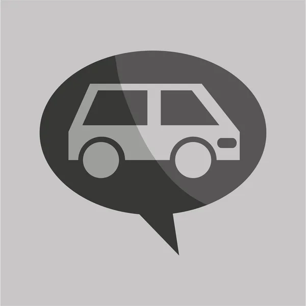 Concept de panneau de signalisation icône van voiture — Image vectorielle