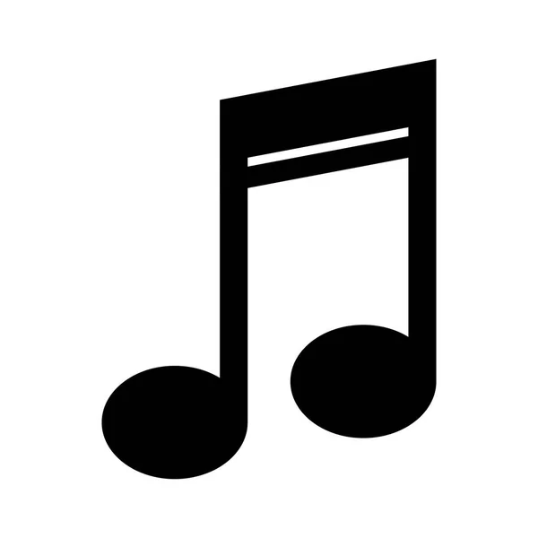 Note de musique icône isolée — Image vectorielle