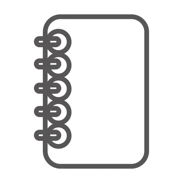 Notebook school geïsoleerde pictogram — Stockvector