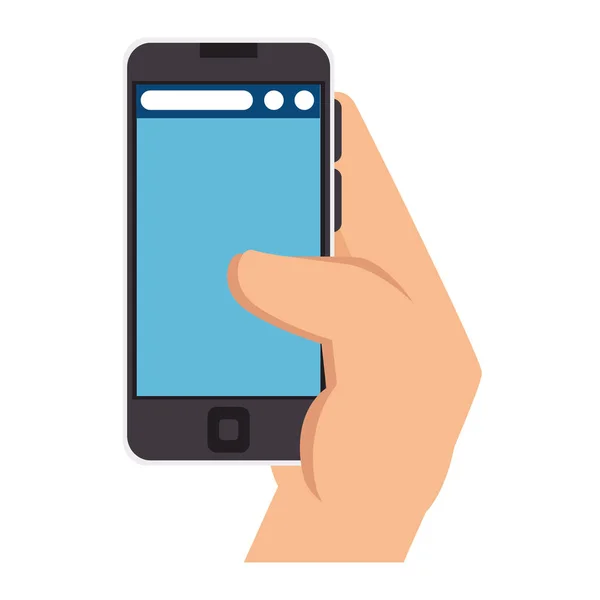 Smartphone device isolated icon — Stock Vector