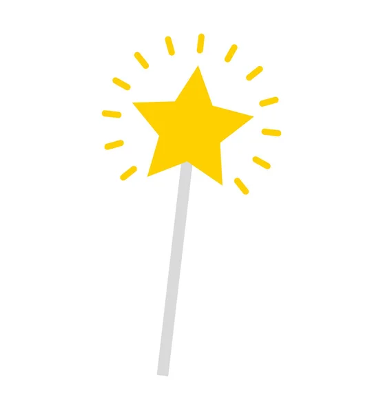 Magic wand star isolated icon — Stock Vector