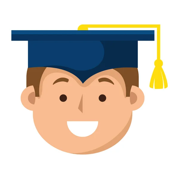 Estudiante graduación uniforme icono — Vector de stock