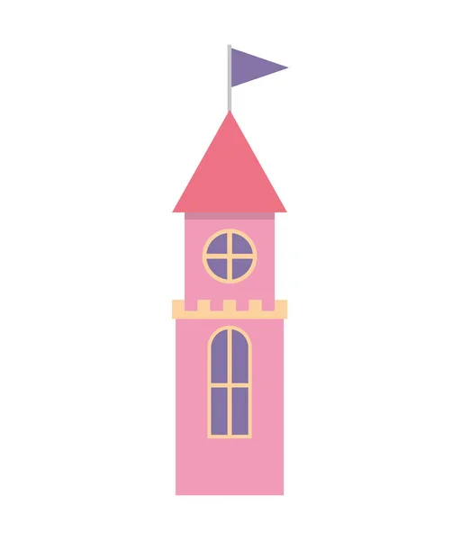 Lindo castillo aislado icono — Vector de stock