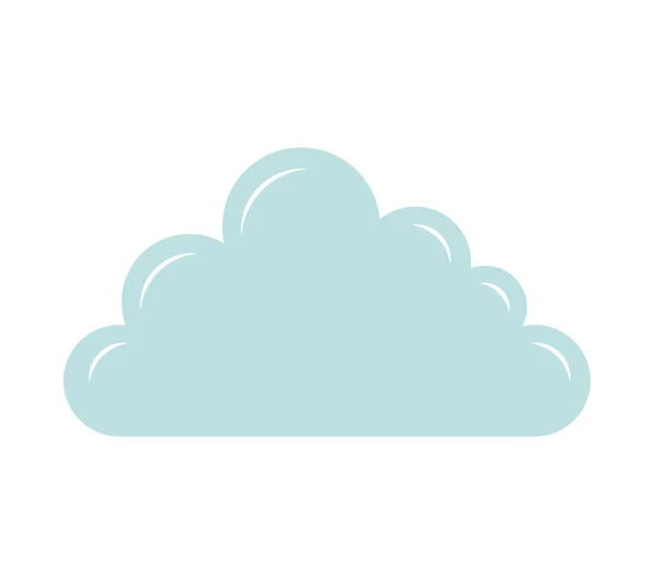 Icône isolée nuage mignon — Image vectorielle