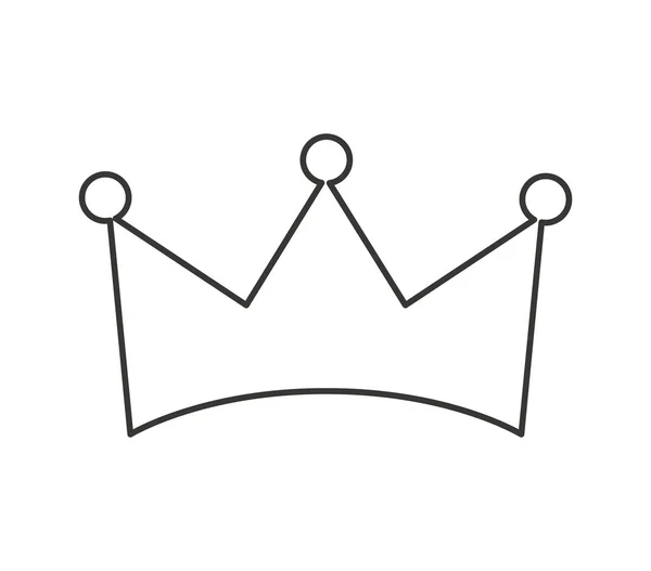 Corona reina aislado icono — Vector de stock