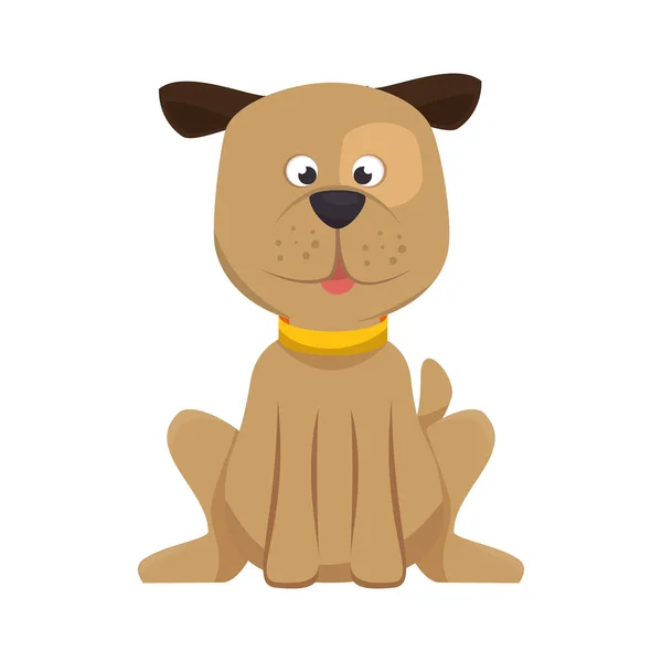 可爱的小狗吉祥物图标 — 图库矢量图片