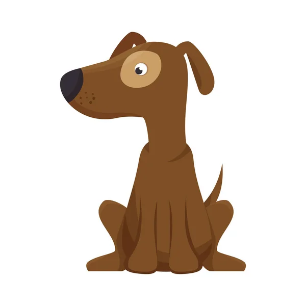 Cute dog mascot icon — Stock Vector