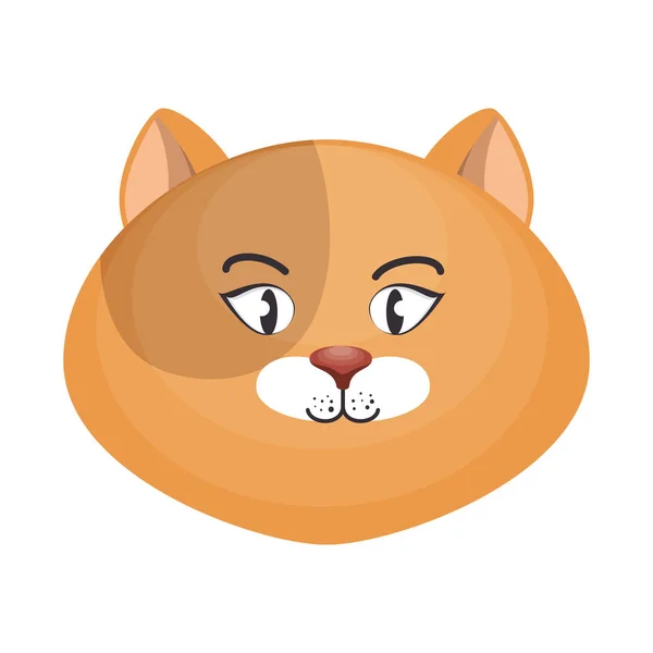 Schattige kat mascotte pictogram — Stockvector