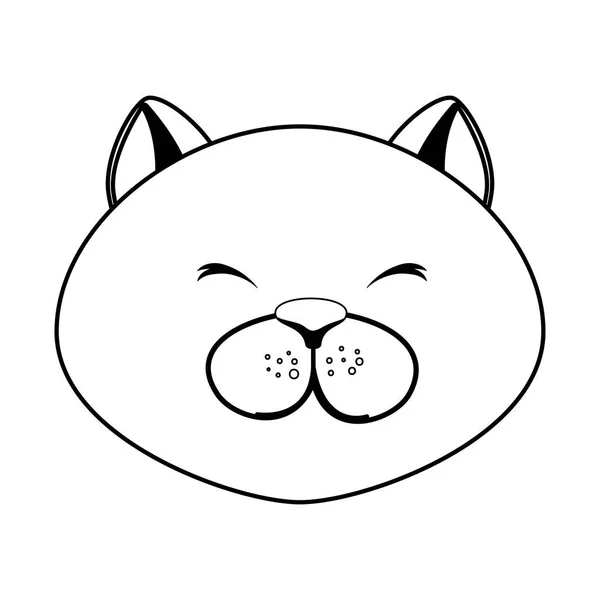 Şirin kedi maskot simgesi — Stok Vektör
