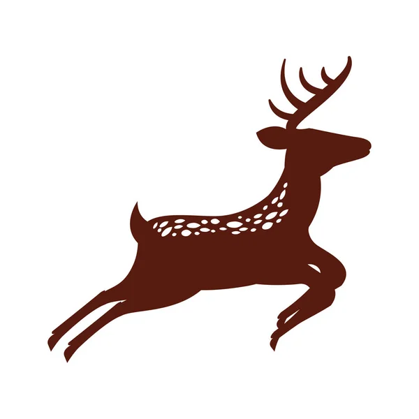 Ícone de animais de inverno renas —  Vetores de Stock