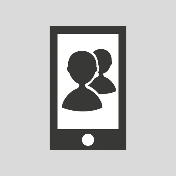 Teléfono inteligente aplicación contacto icono de medios sociales — Vector de stock
