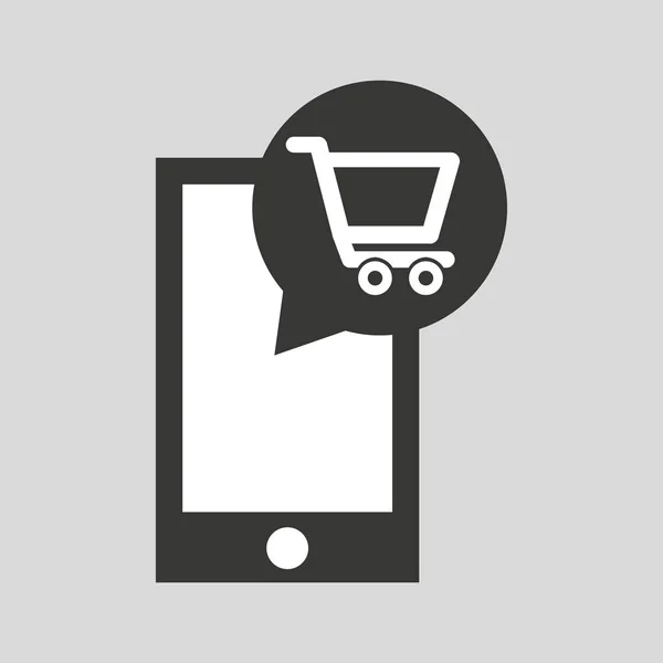Smartphone app pictogram van de online sociale media markt kopen — Stockvector