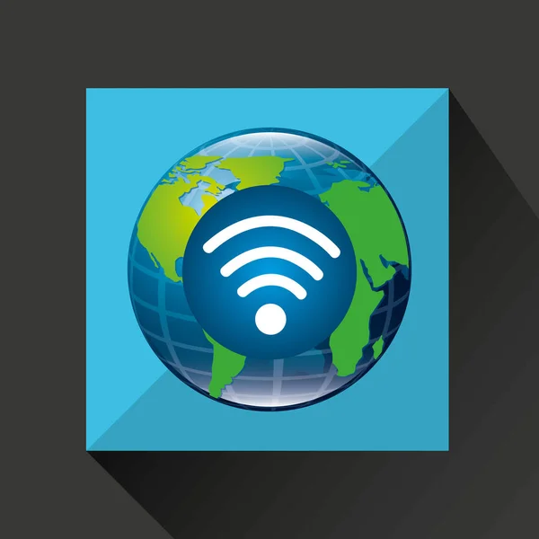 グローブ世界インターネット接続サービス — ストックベクタ