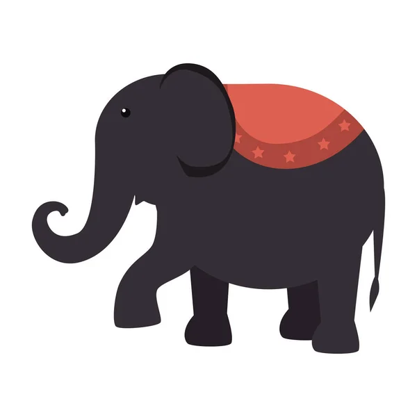 Ícone de entretenimento circo elefante — Vetor de Stock
