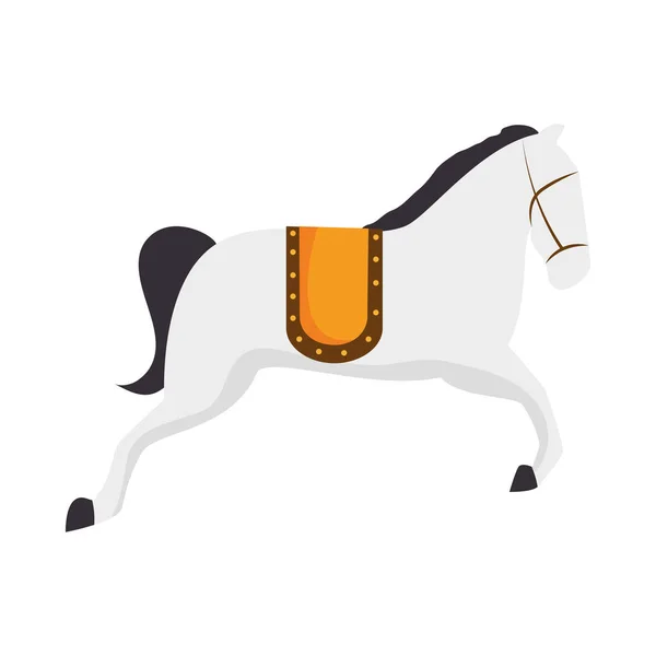 Икона цирковых лошадей — стоковый вектор