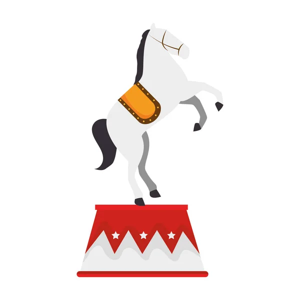 Икона цирковых лошадей — стоковый вектор