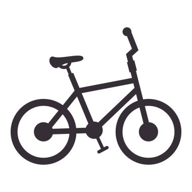 Bisiklet siluet izole simgesi