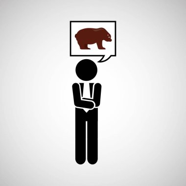 kavram borsa Pazar ayı Satıyoruz simgesi