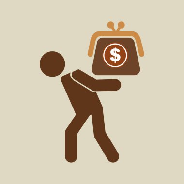 siluet adam mali kriz tasarruf dolar