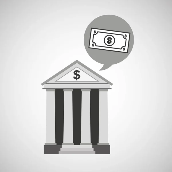 Concepto de banco icono de dinero seguro — Vector de stock