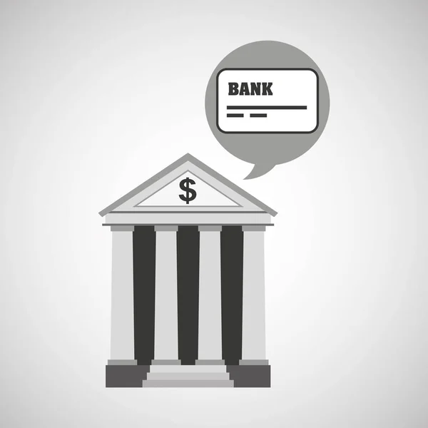Bank fogalma biztonságos kártya hitel- és betéti pénz ikon — Stock Vector