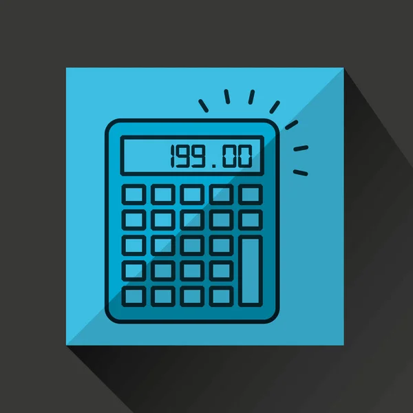 Kalkulator finansowy pieniądze gospodarki ikona — Wektor stockowy