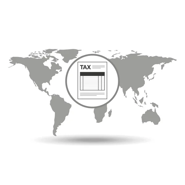 Global business taxes concept icon — Stock Vector