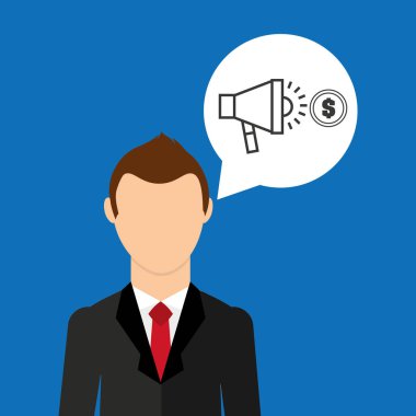 işadamı karakter hoparlör para piyasası