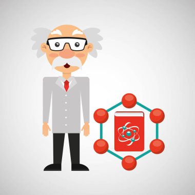 bilim adamı kimya atom tasarım kavramı