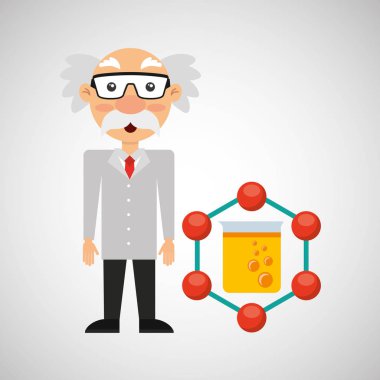 karakter adam bilim adamı tüp dolu