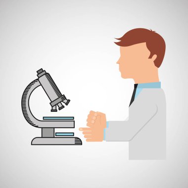 bilim adamı alt araştırma mikroskobu grafiği test