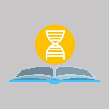 sciencie eldiven ve dna yapısı simgesi