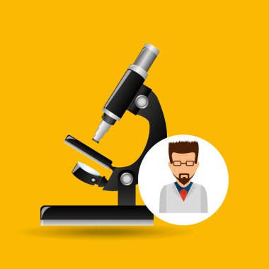 karakter bilim adamı kimya micrsocope öğesi Laboratuvarı