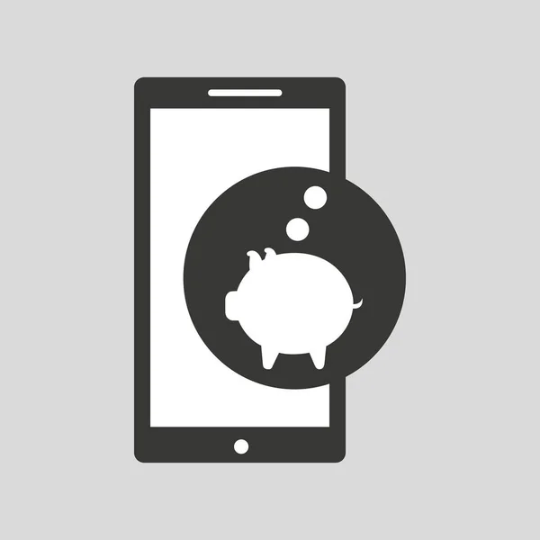 Smartphone-Geldkonzept — Stockvektor