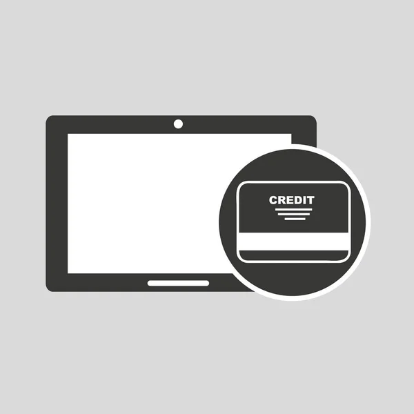 Concept money tablet digital graphic — Stock Vector