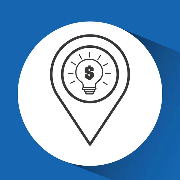 Concept e-commerce idee lamp afbeelding — Stockvector
